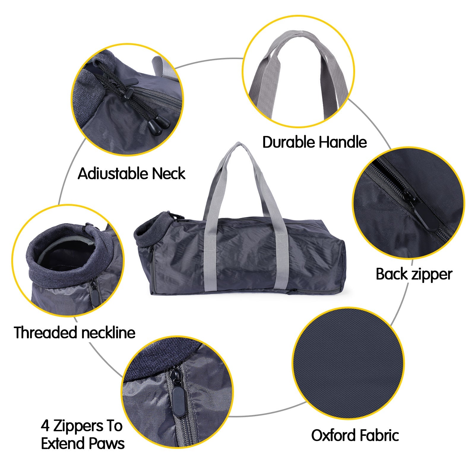 KFX-7883069 Double-Lined Pet Travel Bag - Soft Polyester, Anti-Scratch & Bite, 5L Capacity, Dark Gray/Rose Red
