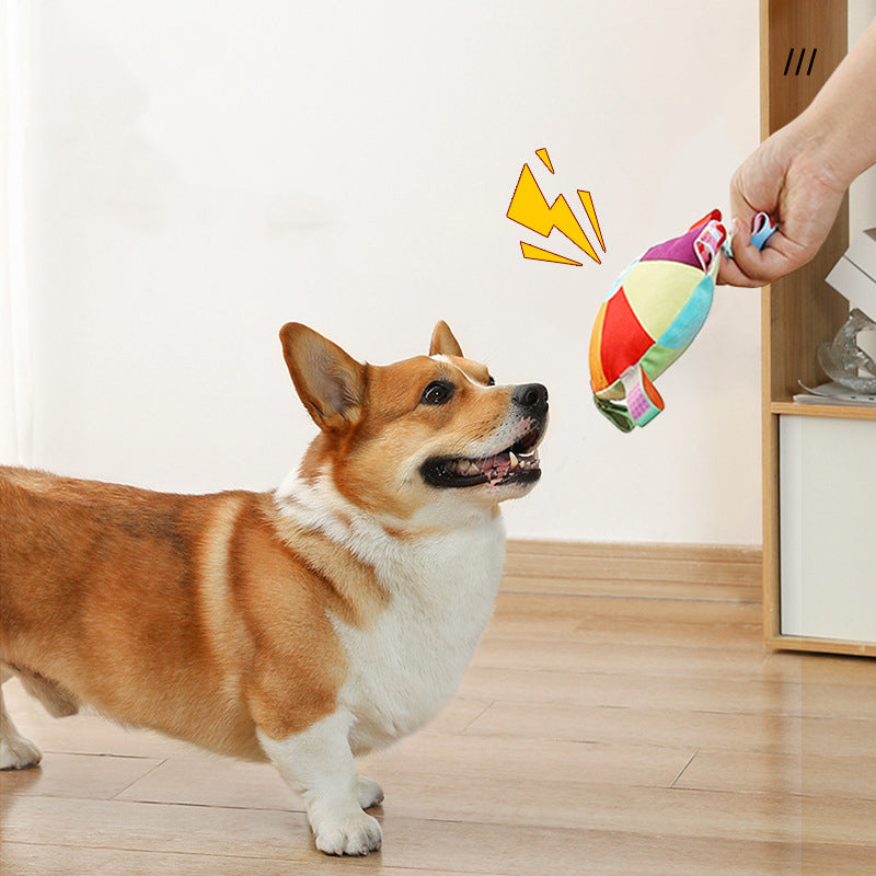KFX-7884093 Interactive Plush Flying Disc Toy for Dogs – 15cm Diameter, Bite Resistant and Ideal for Training