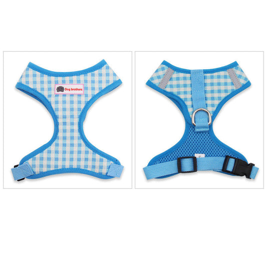 KFX-7885885 Dog Vest-Style Chest Strap Harness - Adjustable Polyester Traction Belt for Small to Medium Breeds