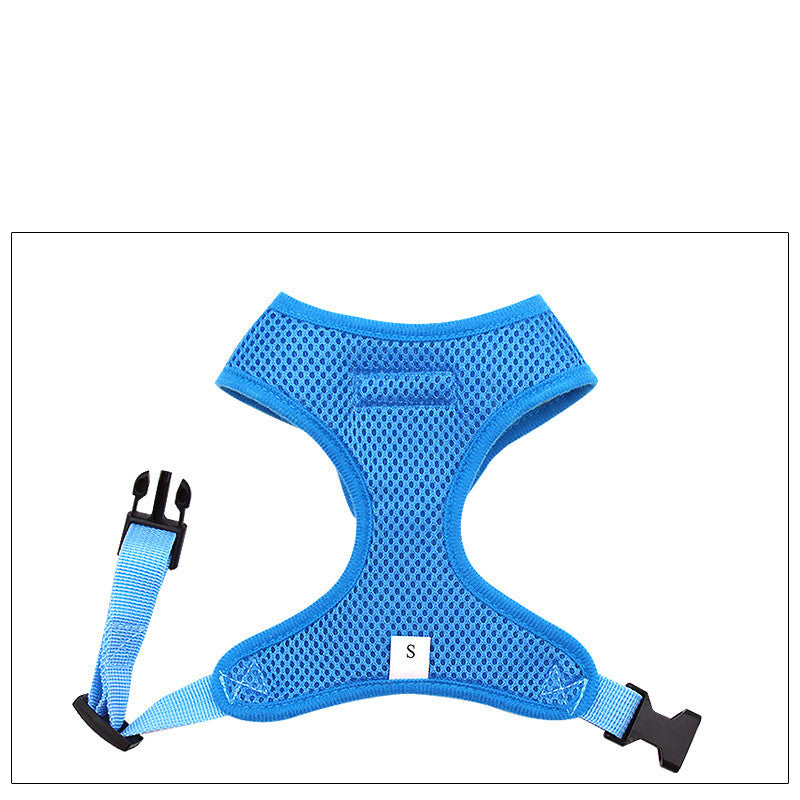 KFX-7885885 Dog Vest-Style Chest Strap Harness - Adjustable Polyester Traction Belt for Small to Medium Breeds