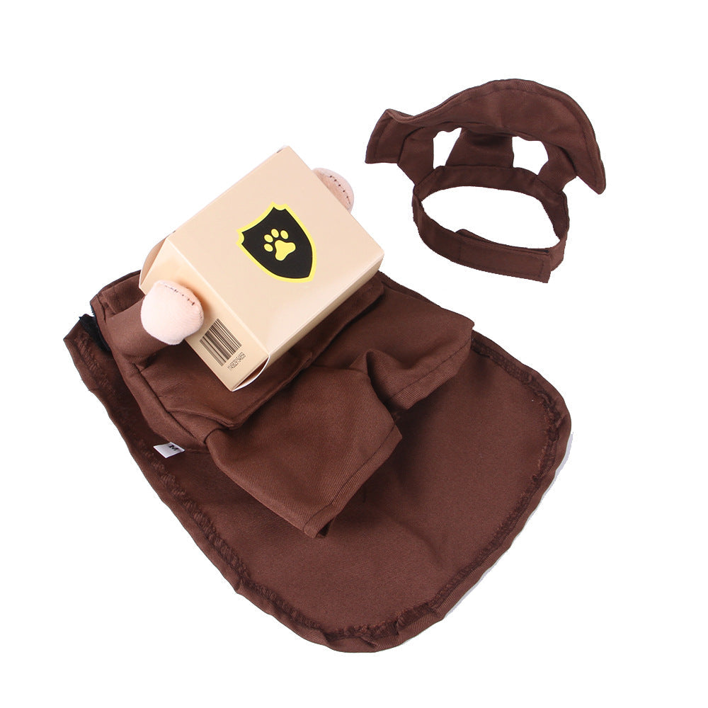 KFX-7886269 Casual Coffee Pet Clothing for Outings - Available in Multiple Sizes