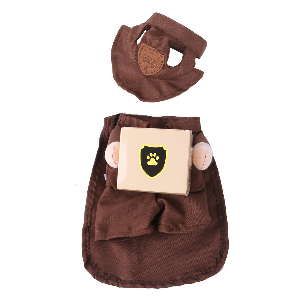 KFX-7886269 Casual Coffee Pet Clothing for Outings - Available in Multiple Sizes
