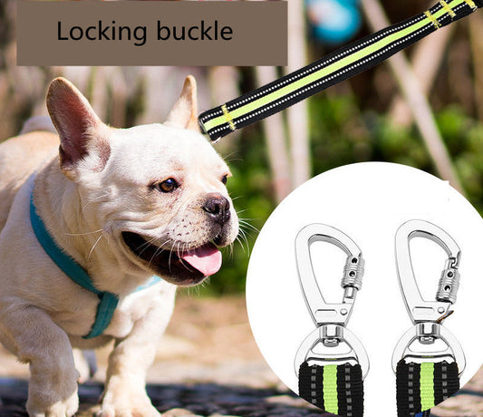 KFX-7886397 Reflective Elastic Traction Leash for Dogs - Durable Anti-Nylon, 2.5*100-170CM, Available in Blue and Orange