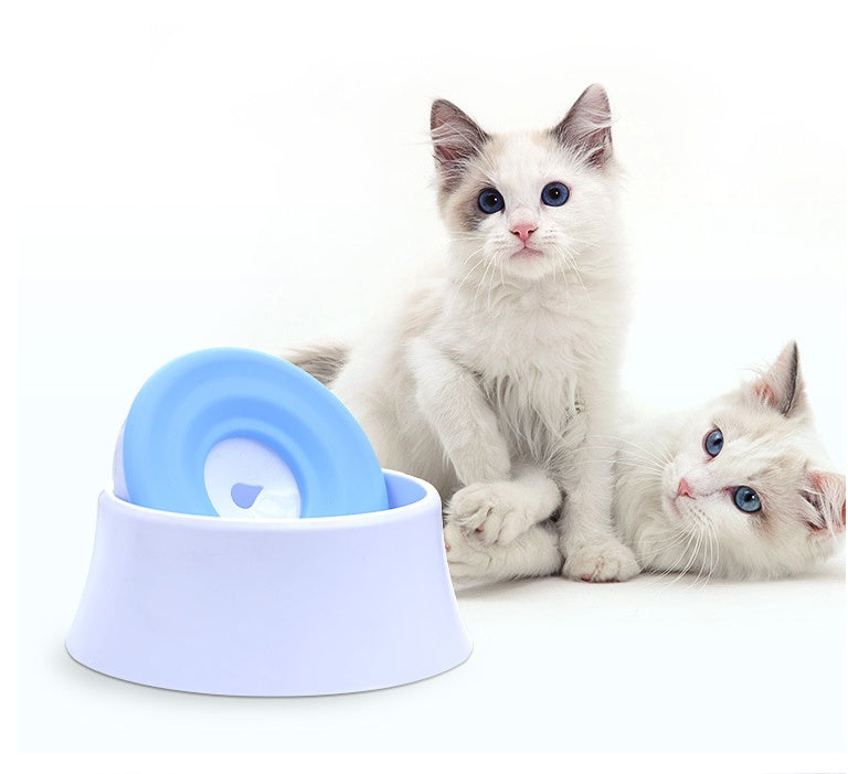 KFX-7886781 Automatic Pet Drinking Bowl with Floating Plate - Durable PS and PP + Silica Gel Material