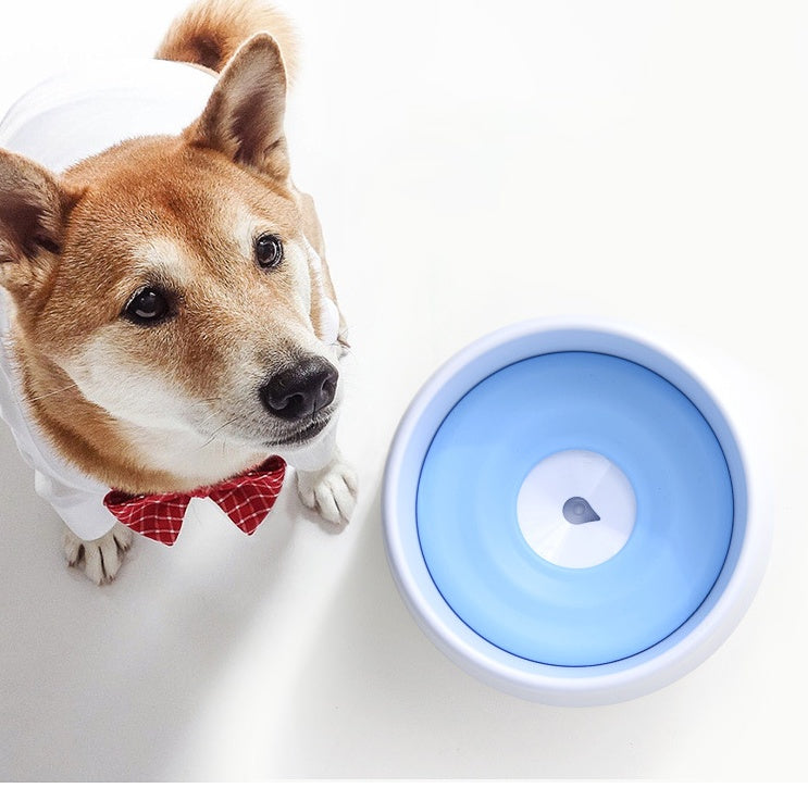 KFX-7886781 Automatic Pet Drinking Bowl with Floating Plate - Durable PS and PP + Silica Gel Material