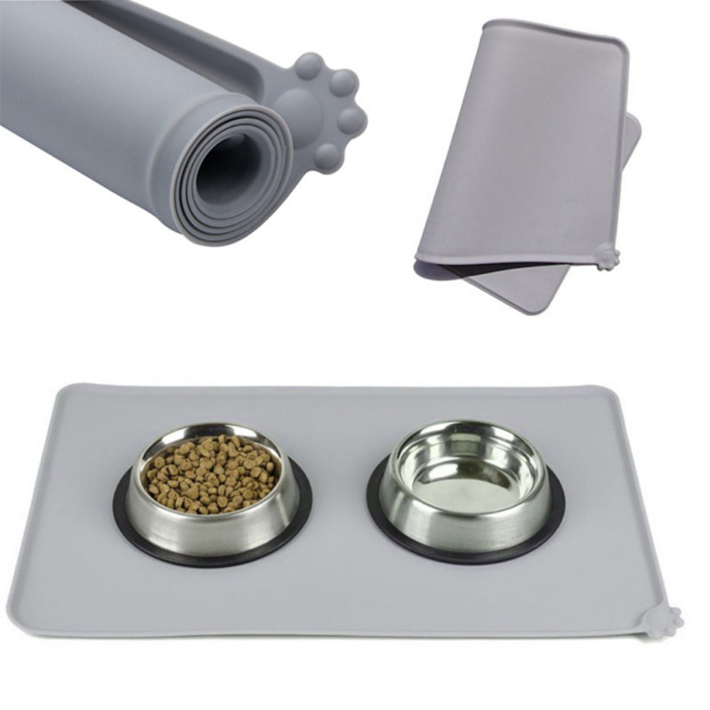 KFX-7888445 Waterproof Silicone Pet Feeding Mat for Dogs and Cats, Non-Slip Design, Easy to Clean