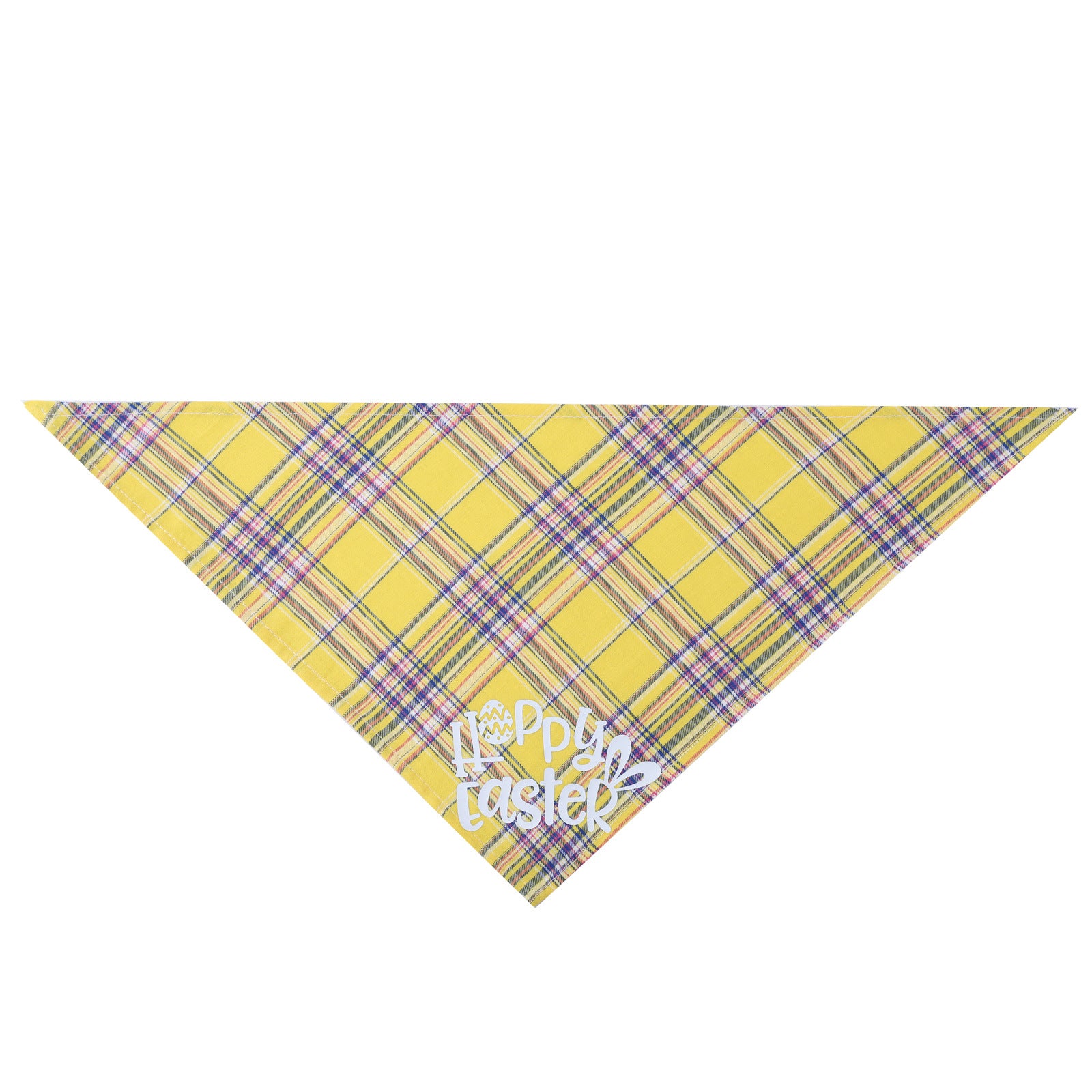 KFX-7892925 Easter Bunny Cotton Triangle Towel for Pets - Adjustable Neck Size 20-42cm