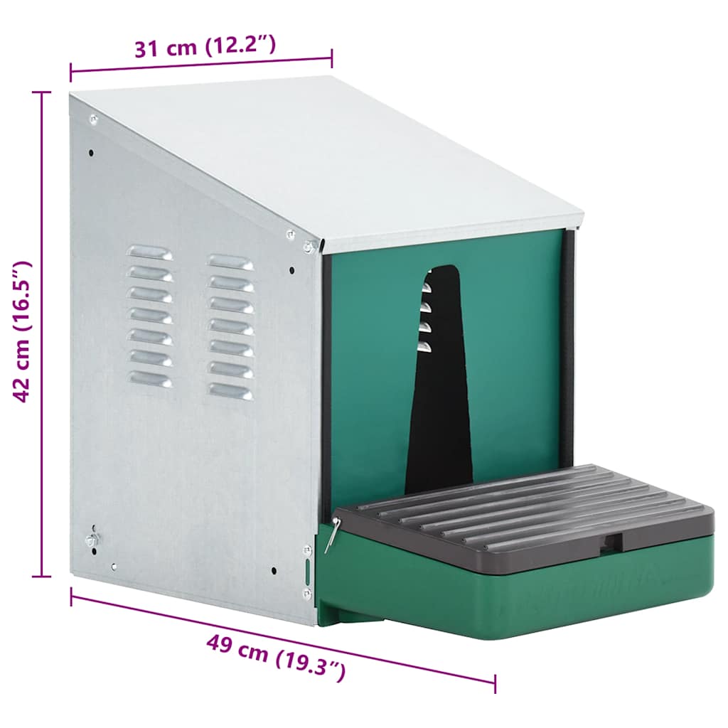 KFX-7893949 Roll-Up Nesting Box for Poultry with Automatic Egg Collection Tray and Bacteria-Resistant Mat