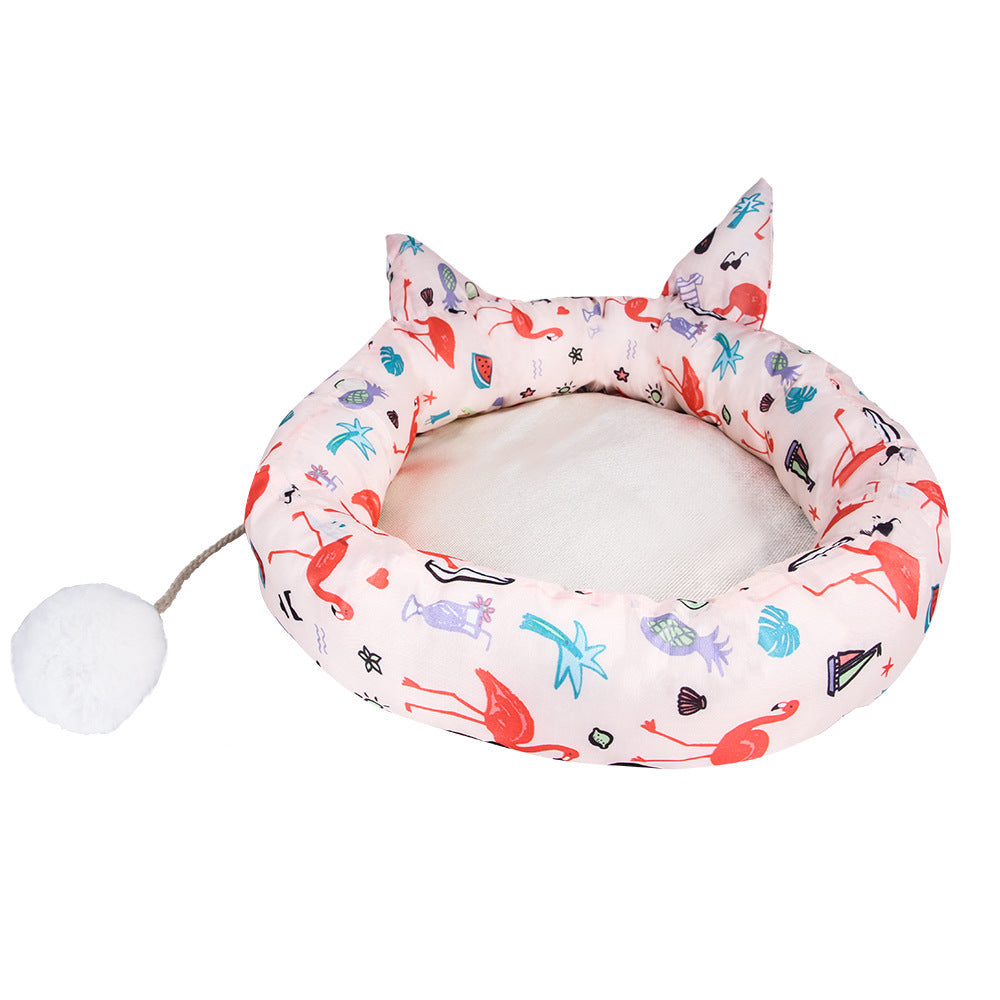 KFX-7896381 Cozy Deerskin Velvet Pet Nest for Small to Medium Cats and Dogs