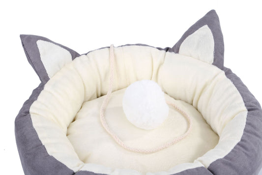 KFX-7896381 Cozy Deerskin Velvet Pet Nest for Small to Medium Cats and Dogs