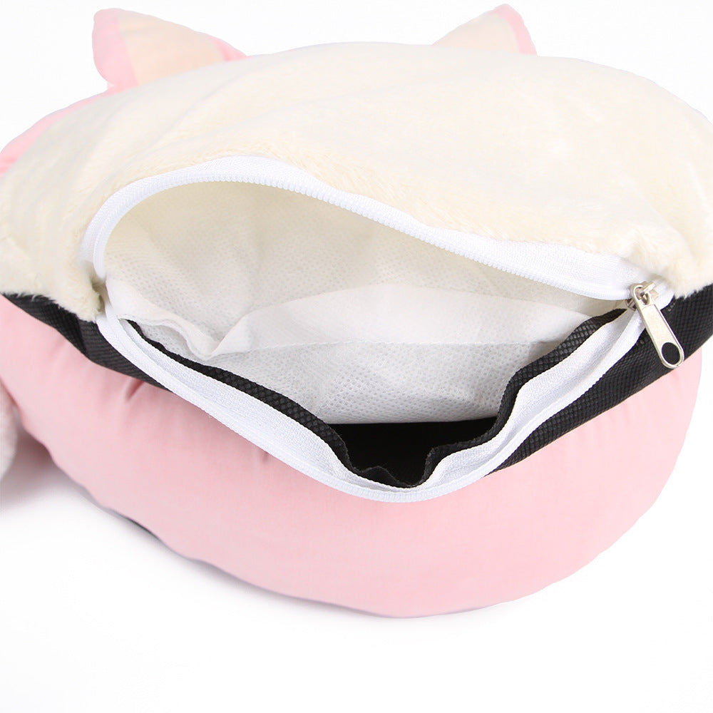 KFX-7896381 Cozy Deerskin Velvet Pet Nest for Small to Medium Cats and Dogs