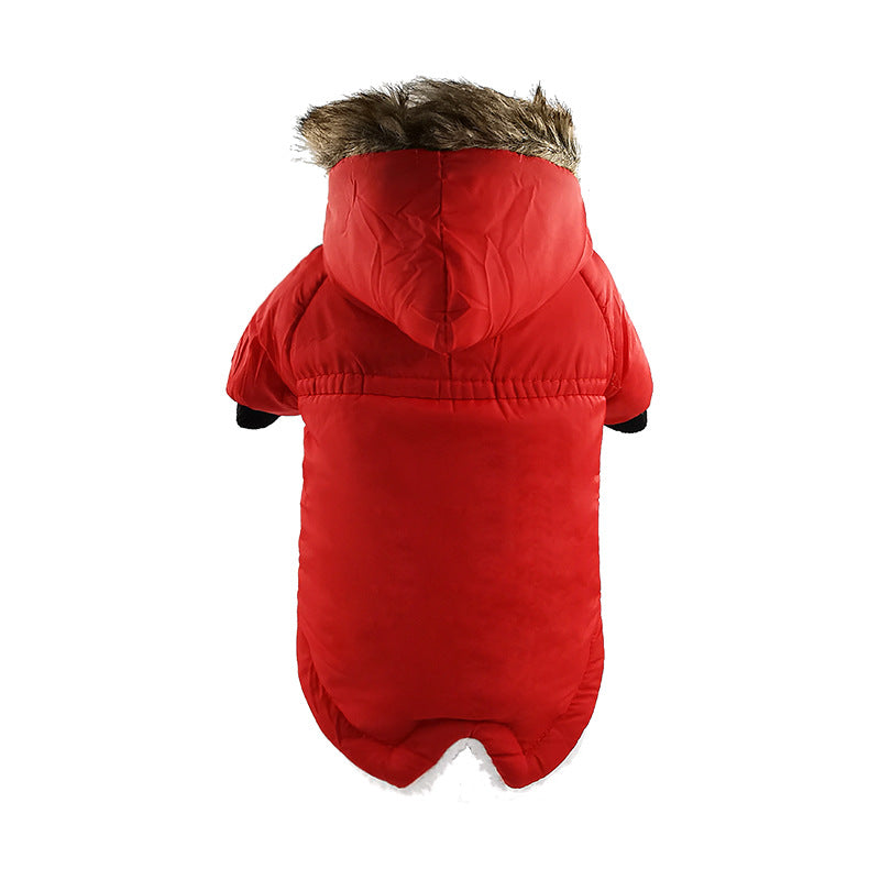 KFX-7896765 Winter Warm Cotton Dog Coat Jacket for Pets - Thickened, Plush, Waterproof and Breathable