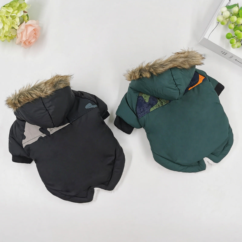 KFX-7896765 Winter Warm Cotton Dog Coat Jacket for Pets - Thickened, Plush, Waterproof and Breathable