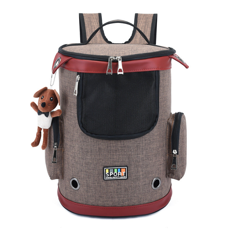 KFX-7901757 Cat Carrier Bag - Soft Oxford Cloth Travel Pet Bag in Purple, Brown, Blue, or Blue/Green
