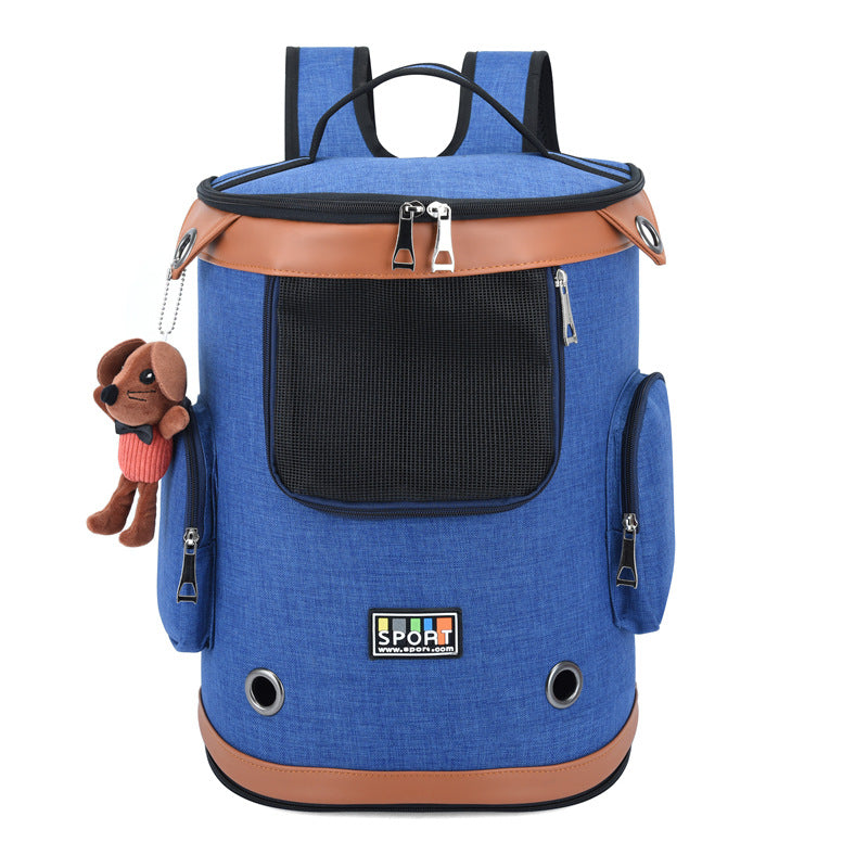 KFX-7901757 Cat Carrier Bag - Soft Oxford Cloth Travel Pet Bag in Purple, Brown, Blue, or Blue/Green