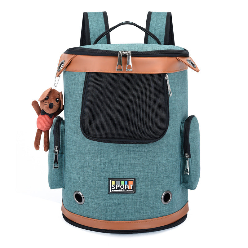 KFX-7901757 Cat Carrier Bag - Soft Oxford Cloth Travel Pet Bag in Purple, Brown, Blue, or Blue/Green