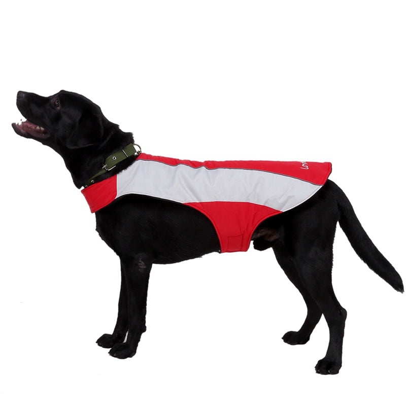 KFX-7902269 Reflective Winter Clothes for Large Dogs - Polyester Material, Multiple Sizes Available