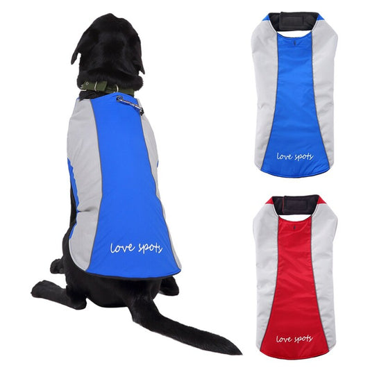 KFX-7902269 Reflective Winter Clothes for Large Dogs - Polyester Material, Multiple Sizes Available