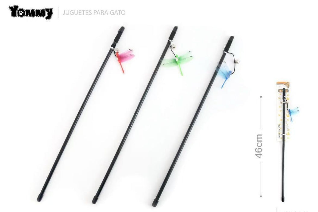 KFX-7902909 Interactive Small Dragonfly Cat Teaser Toy for Playful Cats