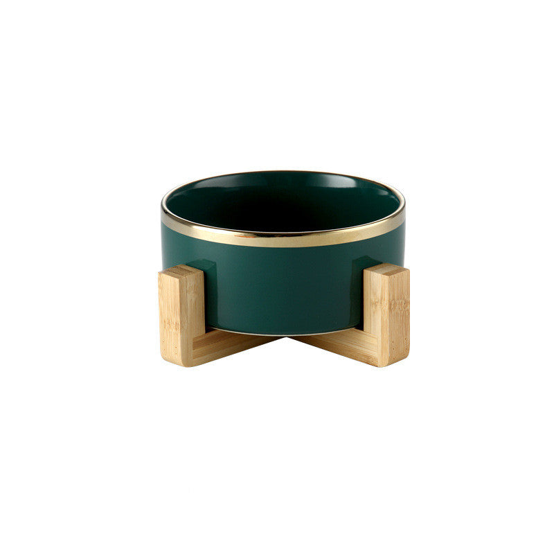 KFX-7904061 Elegant Ceramic Cat Bowl for Food and Water - 400 ML & 850 ML Capacity Available