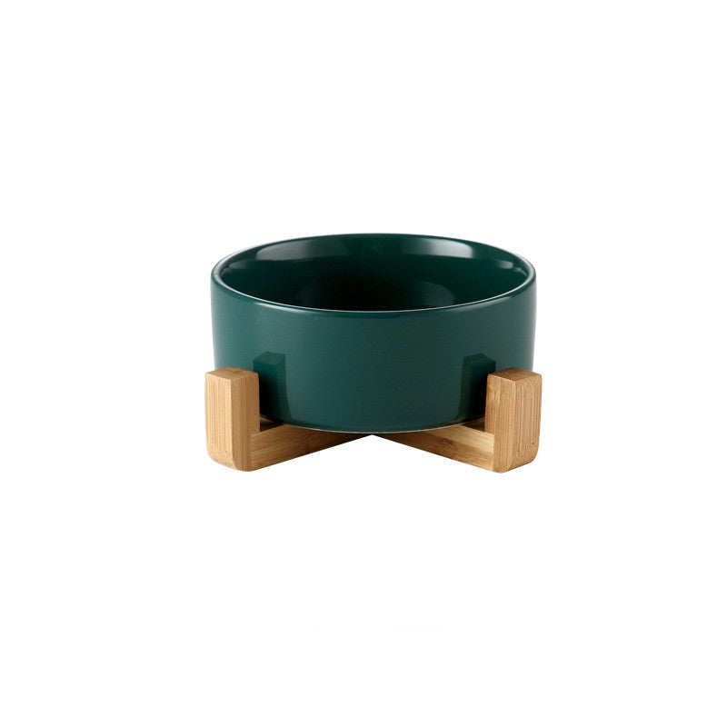 KFX-7904061 Elegant Ceramic Cat Bowl for Food and Water - 400 ML & 850 ML Capacity Available