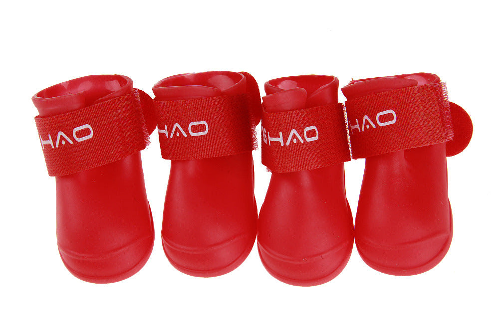 KFX-7904701 Adorable Candy Pet Rain Boots - Waterproof, Non-Slip, Warm, and Wear-Resistant for Dogs