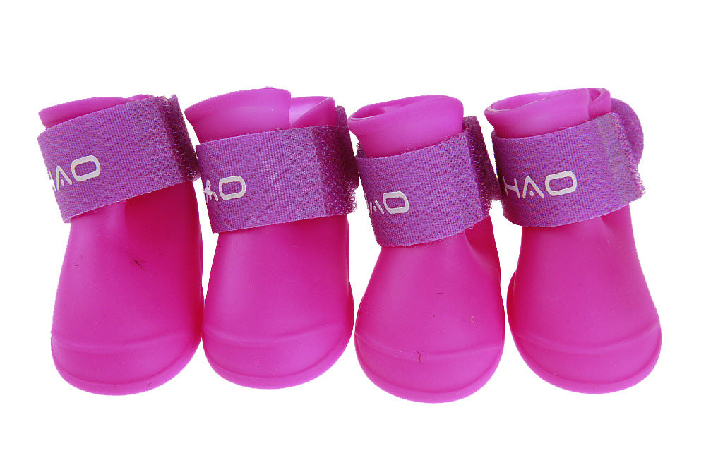 KFX-7904701 Adorable Candy Pet Rain Boots - Waterproof, Non-Slip, Warm, and Wear-Resistant for Dogs