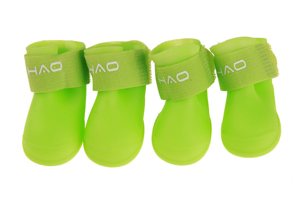 KFX-7904701 Adorable Candy Pet Rain Boots - Waterproof, Non-Slip, Warm, and Wear-Resistant for Dogs