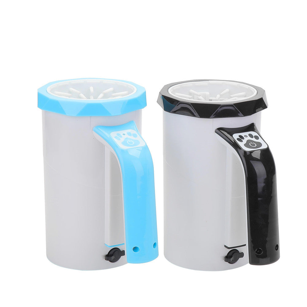 KFX-7905725 Automatic Pet Foot Washing Machine for Dogs - Electric Cleaning Cup in Black & White or Blue Options