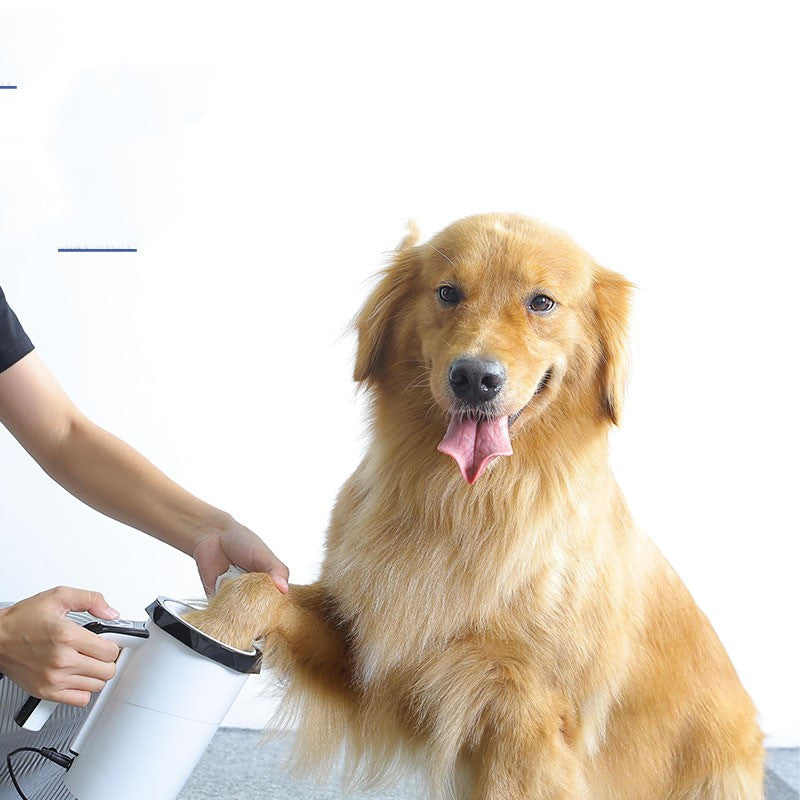 KFX-7905725 Automatic Pet Foot Washing Machine for Dogs - Electric Cleaning Cup in Black & White or Blue Options