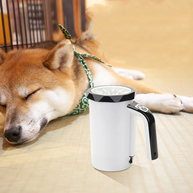 KFX-7905725 Automatic Pet Foot Washing Machine for Dogs - Electric Cleaning Cup in Black & White or Blue Options