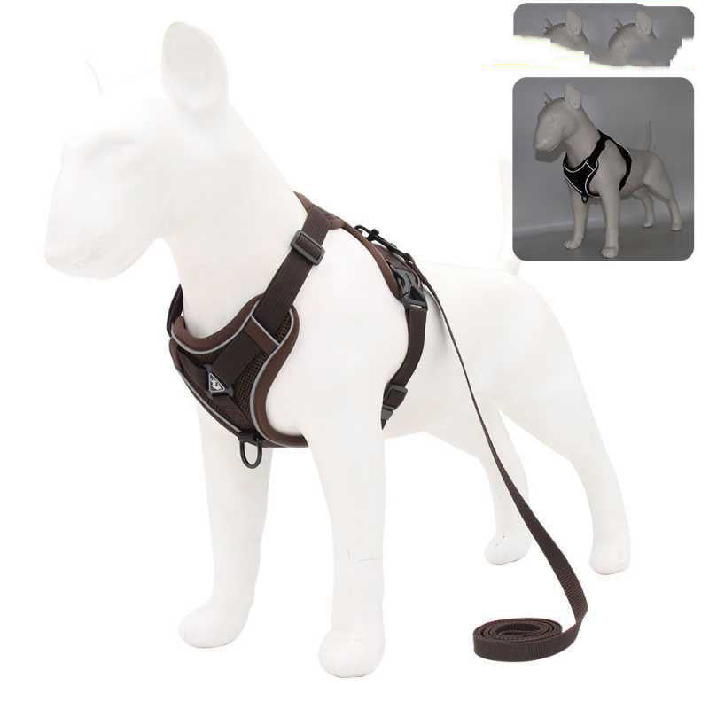 KFX-7907133 Reflective Vest-Style Anti-Strike-Off Harness for Small to Medium Dogs - Comfortable Sandwich Mesh Design