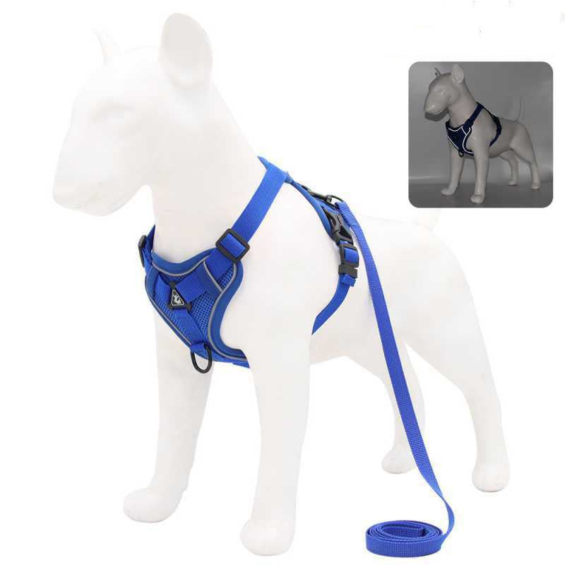 KFX-7907133 Reflective Vest-Style Anti-Strike-Off Harness for Small to Medium Dogs - Comfortable Sandwich Mesh Design