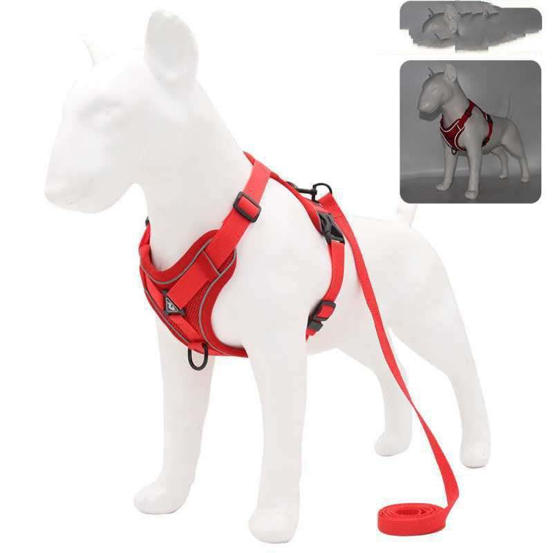 KFX-7907133 Reflective Vest-Style Anti-Strike-Off Harness for Small to Medium Dogs - Comfortable Sandwich Mesh Design