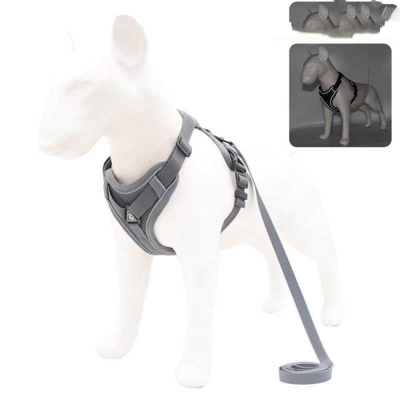 KFX-7907133 Reflective Vest-Style Anti-Strike-Off Harness for Small to Medium Dogs - Comfortable Sandwich Mesh Design
