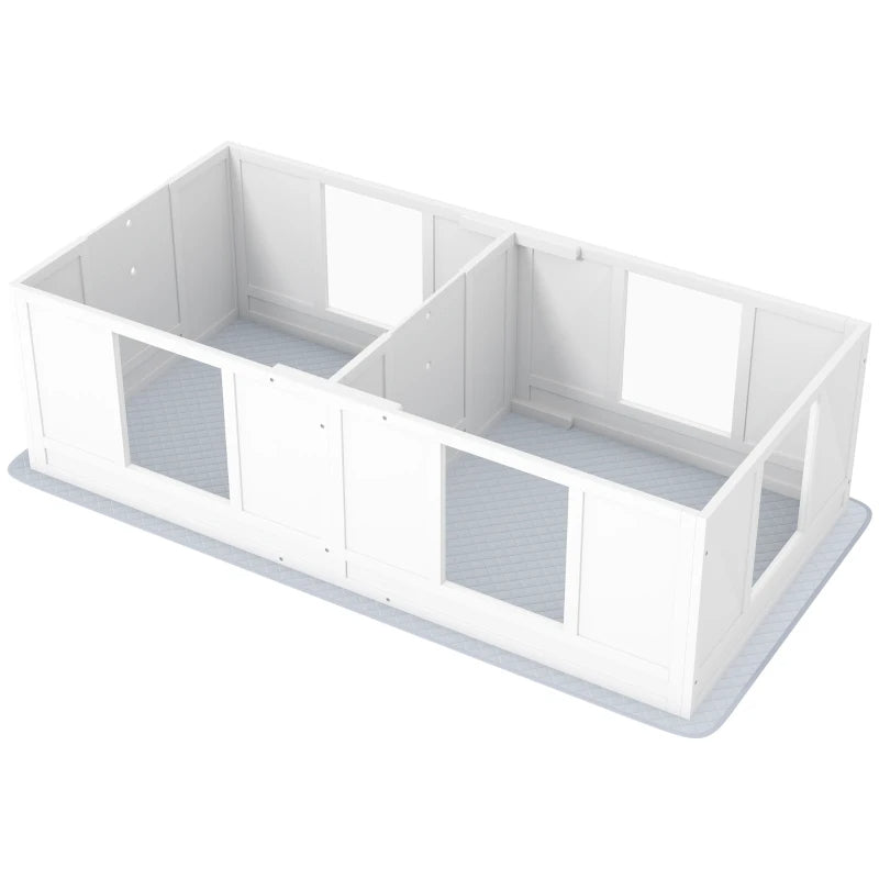 KFX-7909309 Double Room Whelping Box for Small Dogs with Waterproof Pad