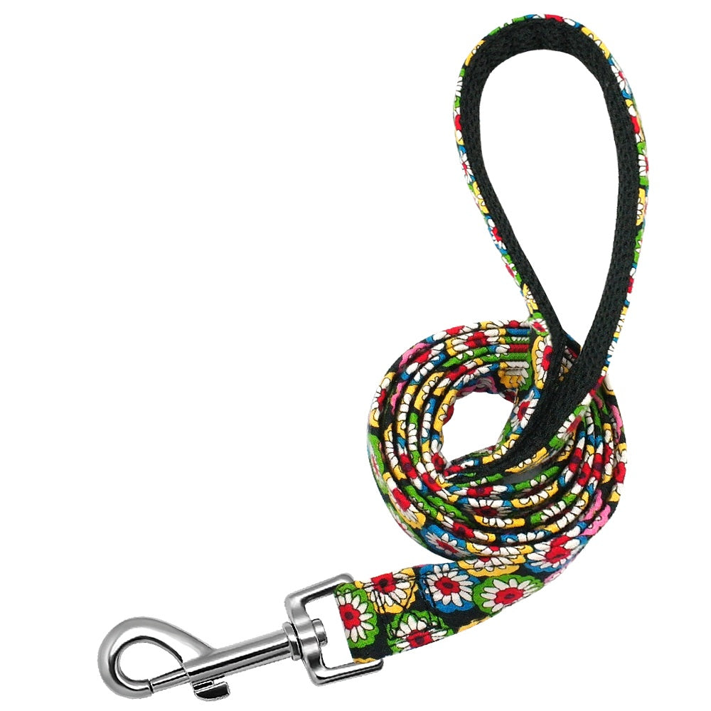 KFX-7909693 Customizable Nylon Dog Collar with Anti-Lost Tag and Traction Rope for Small to Large Dogs