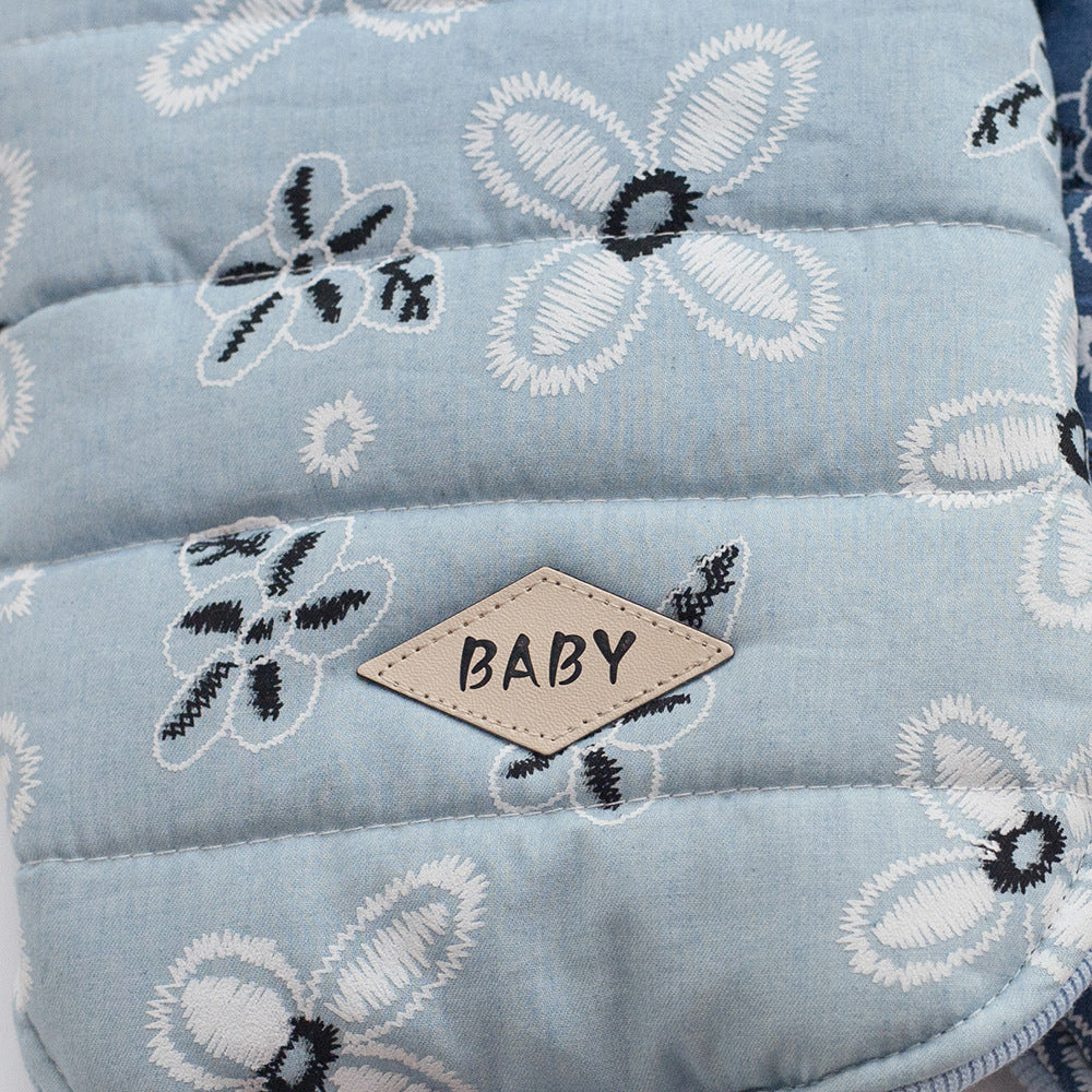 KFX-7911997 Stylish Cotton Pet Denim Jacket in Dark Blue and Light Blue, Sizes S to 2XL