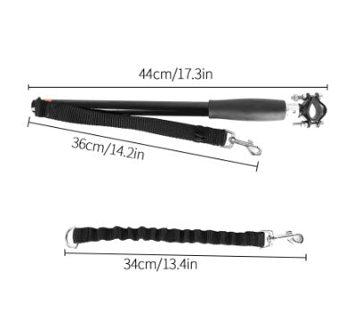 KFX-7913405 Adjustable Bicycle Dog Leash with Environmentally Friendly Handle and Stainless Steel Support