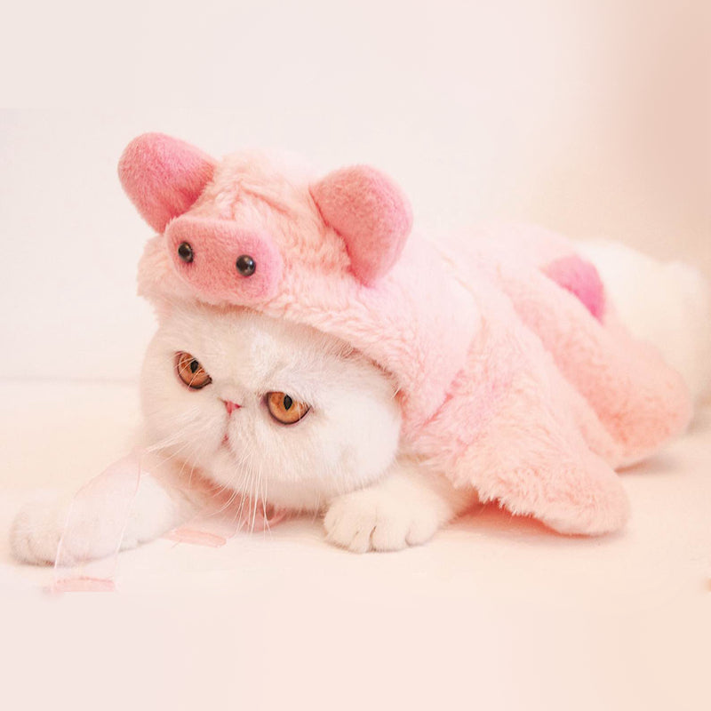 KFX-7914173 Casual Pink Cloak for Kittens and Adult Cats, Autumn and Winter Pet Apparel