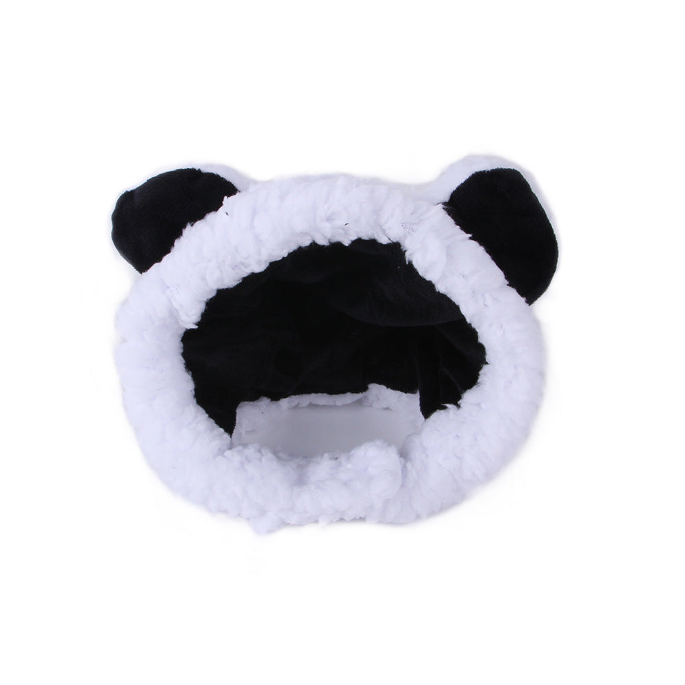 KFX-7915837 Cartoon-Style Plush Pet Hat for Cats and Dogs - Average Size Curly Hair Design