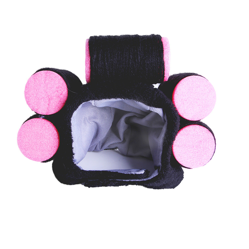 KFX-7915837 Cartoon-Style Plush Pet Hat for Cats and Dogs - Average Size Curly Hair Design