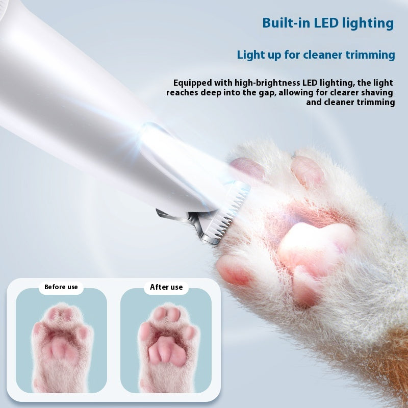 KFX-7917373 Rechargeable Two-in-One Cat Nail Shaver and Trimmer with Cleaning Brush and Charging Cable