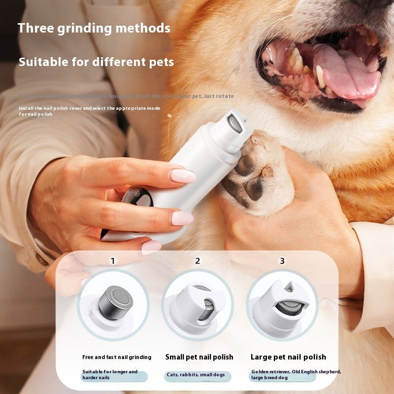 KFX-7917373 Rechargeable Two-in-One Cat Nail Shaver and Trimmer with Cleaning Brush and Charging Cable