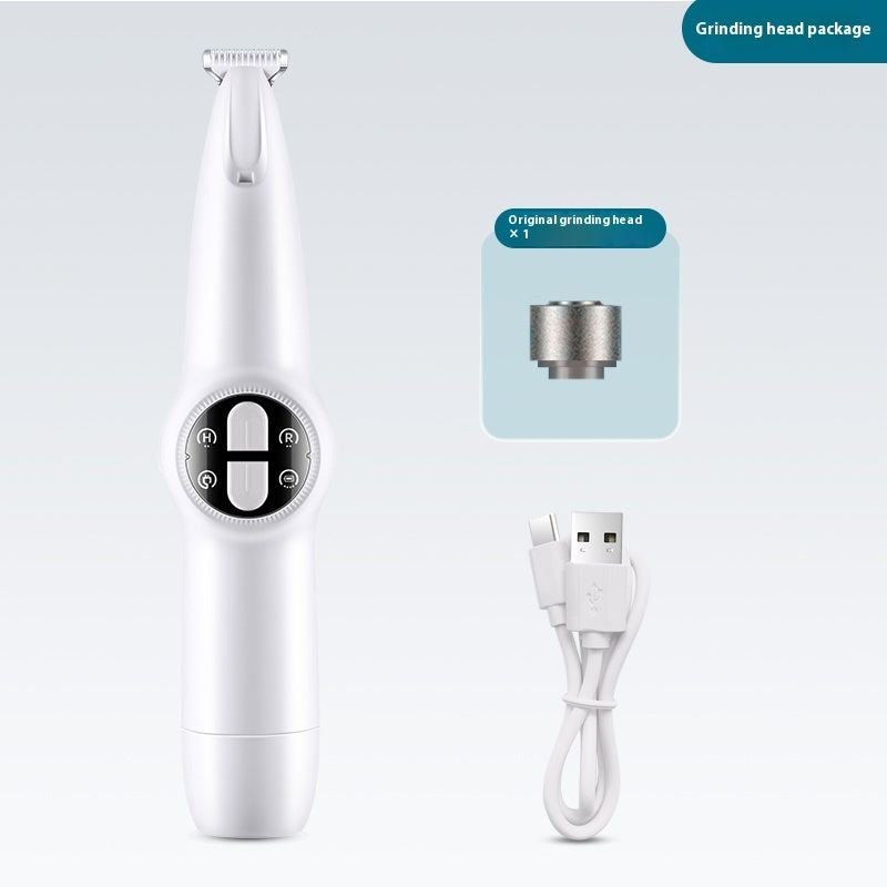 KFX-7917373 Rechargeable Two-in-One Cat Nail Shaver and Trimmer with Cleaning Brush and Charging Cable