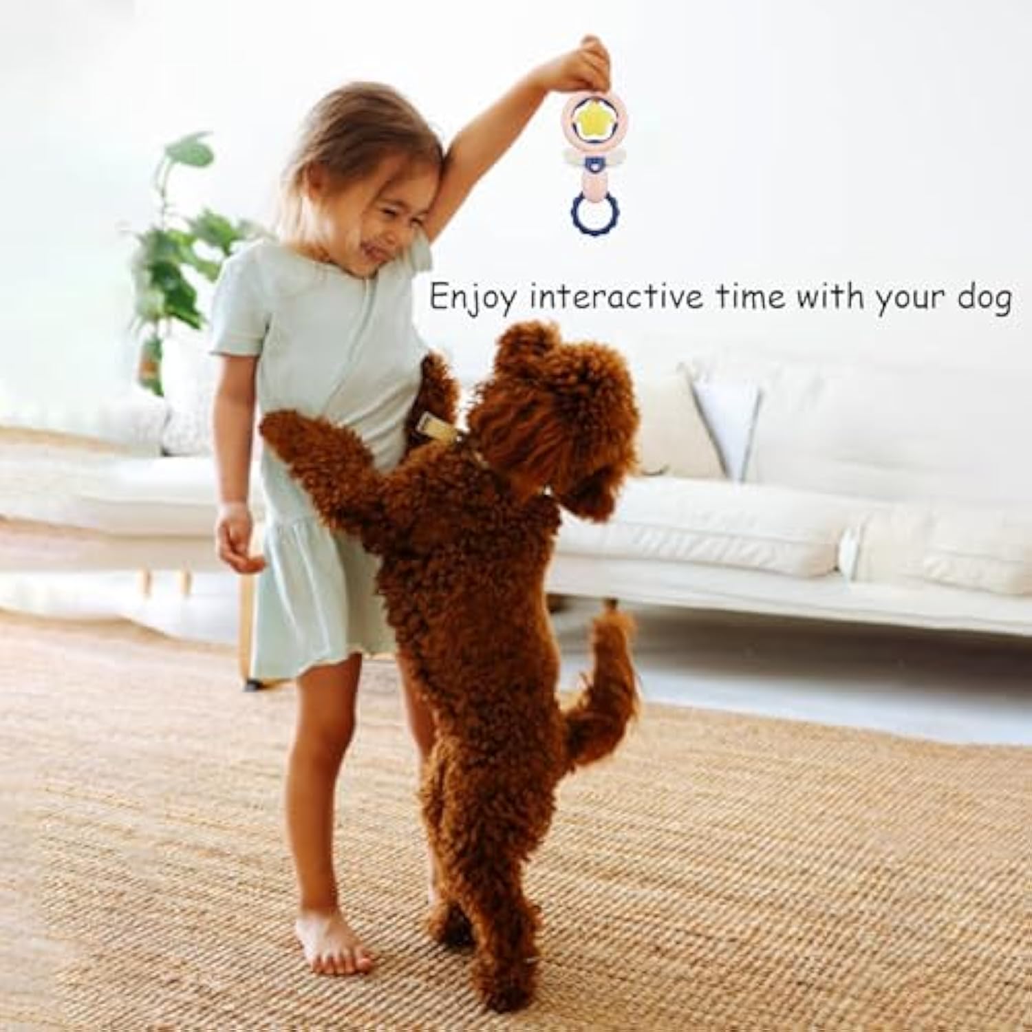 KFX-7917757 Durable Interactive Dog Chew Toys with Squeaker for Large Breeds - Dental Cleaning and Oral Health Solutions