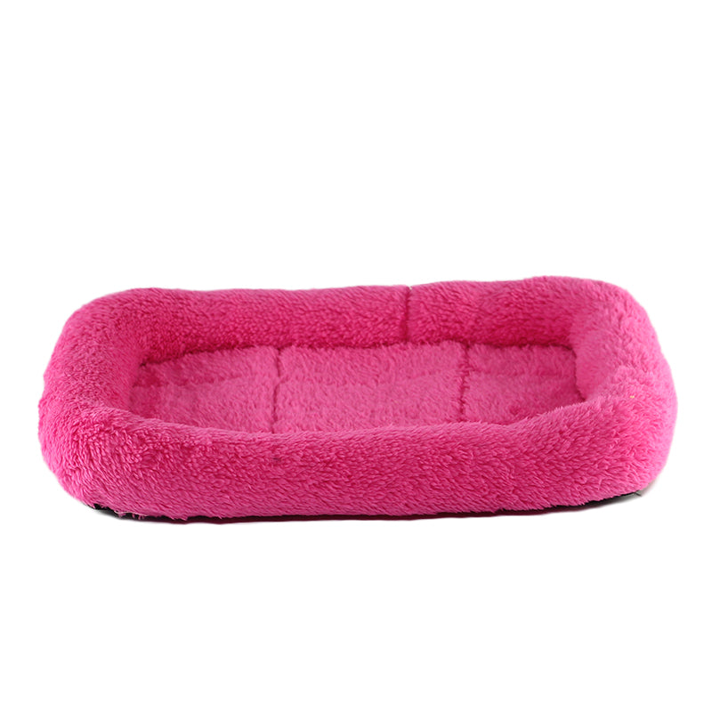 KFX-7919421 Cozy Small Medium Dog House Bed in Warm PP Cotton & Plush - Dark Gray, Red, Yellow Options