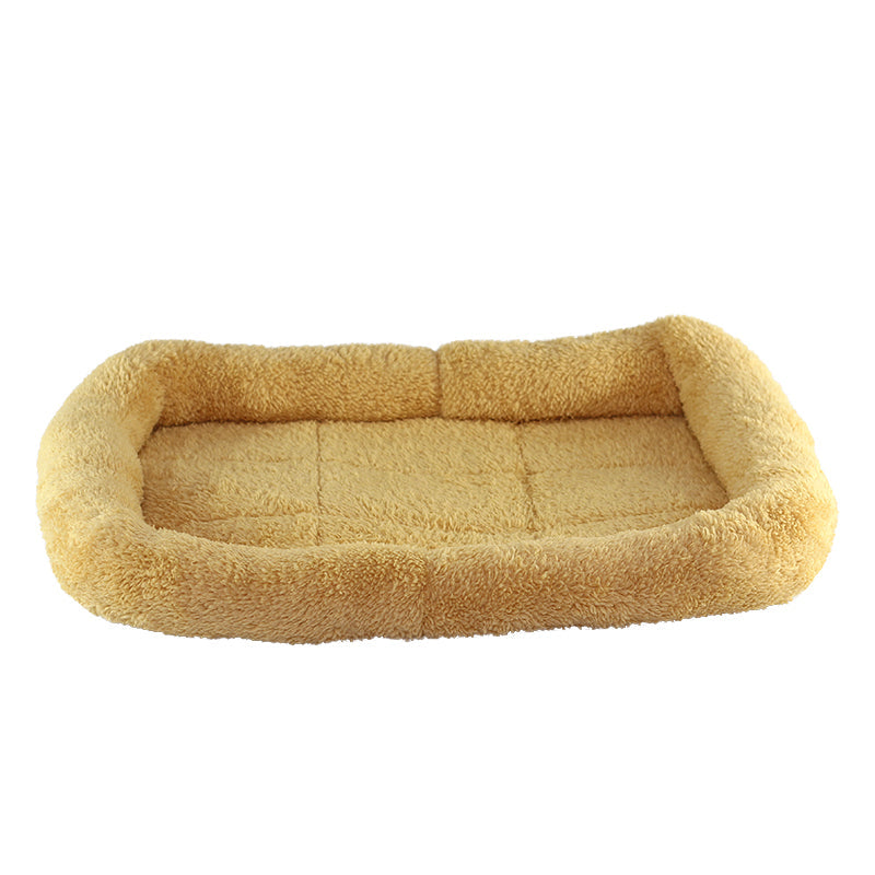 KFX-7919421 Cozy Small Medium Dog House Bed in Warm PP Cotton & Plush - Dark Gray, Red, Yellow Options