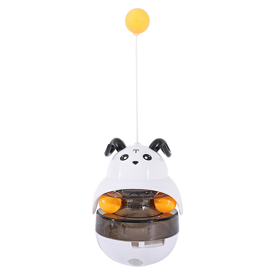 KFX-7920189 Interactive Cat Feeder Toy with Sounding Bell for Indoor Fun and Exercise