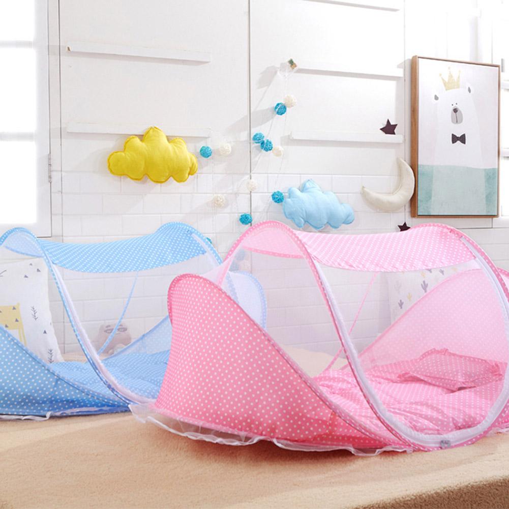 KFX-7924157 Teddy Small Tent Net Mosquito Cover with Cotton Pillow and Music Bag